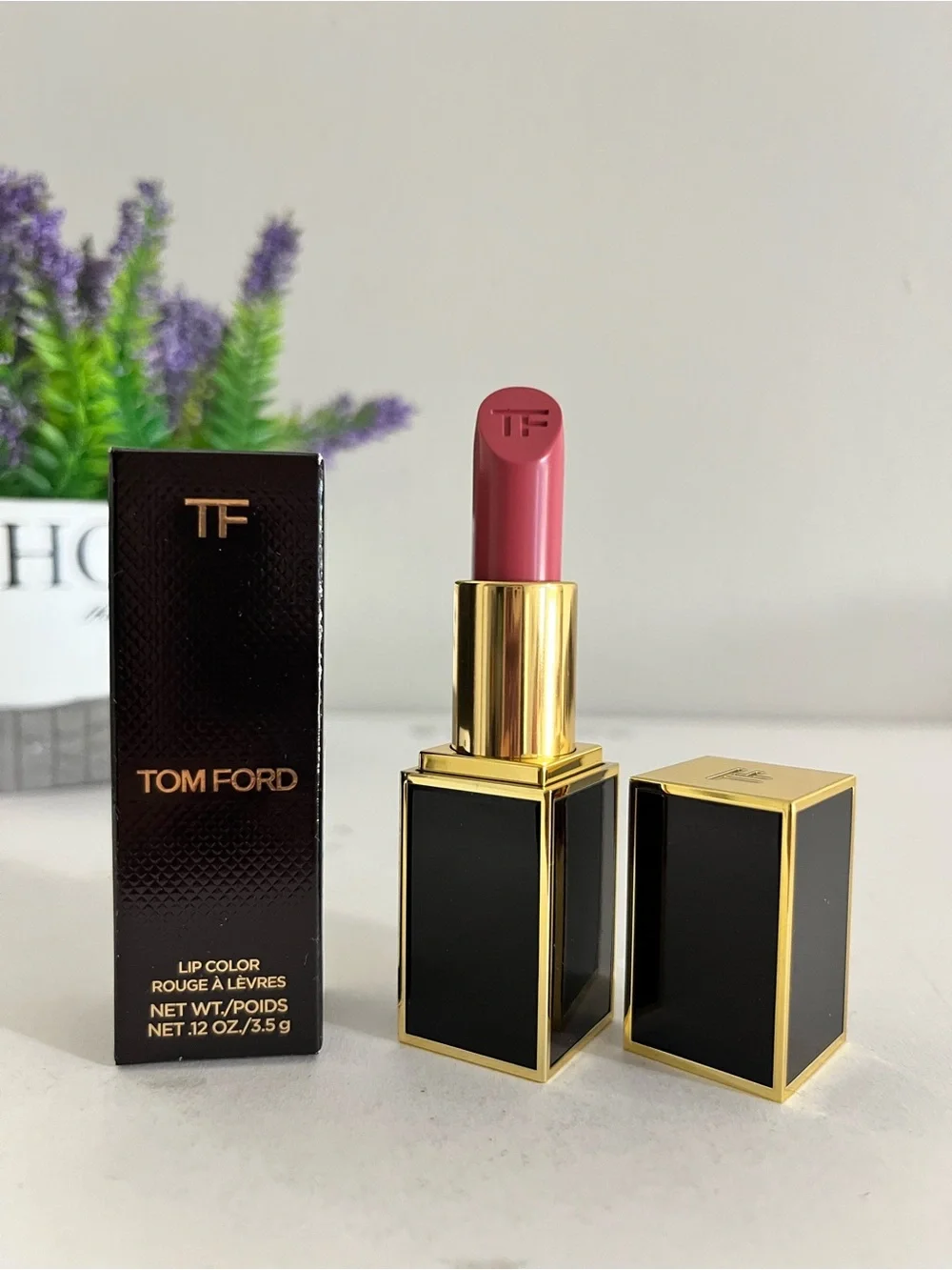 13 Slip, Tom Ford Lip Color Rouge Lipstick, Full Size, 0.12 OZ / 3.5 g